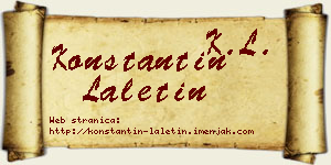 Konstantin Laletin vizit kartica